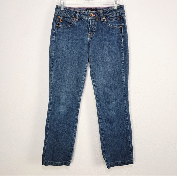 Volcom Modern Straight Low Rise Jeans Size 9 - Picture 2 of 15